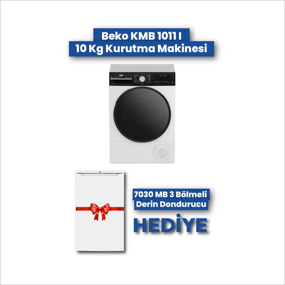 Beko KMB 1011 10 kg Kurutma Makinesi + 7030 MB Derin Dondurucu Paketi